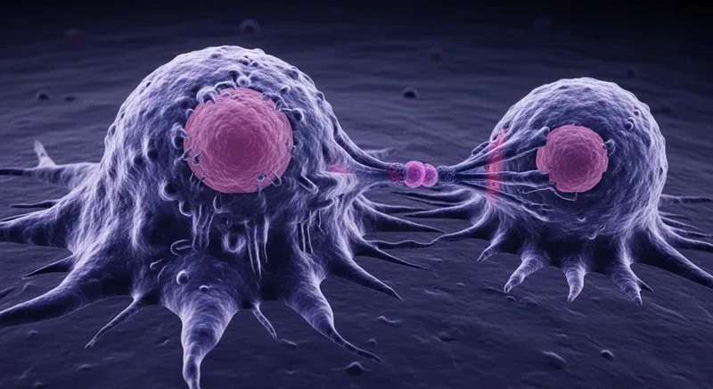 A cancer cell divides uncontrollably